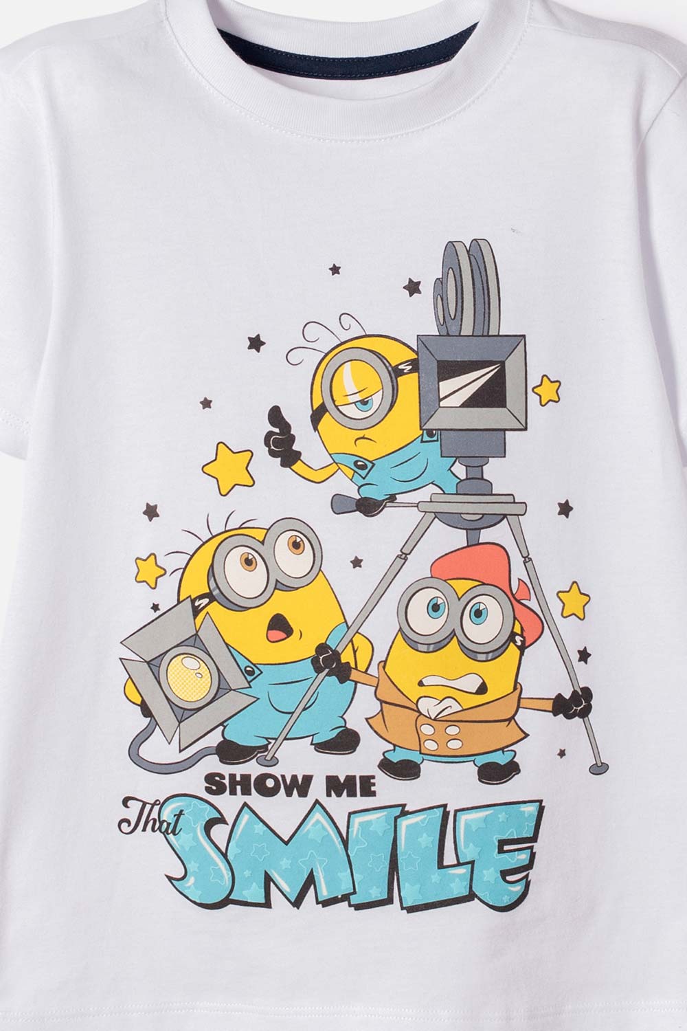 CONJUNTO DE MINIONS CON BERMUDA MULTICOLOR PARA NIÑO 2T A 6T