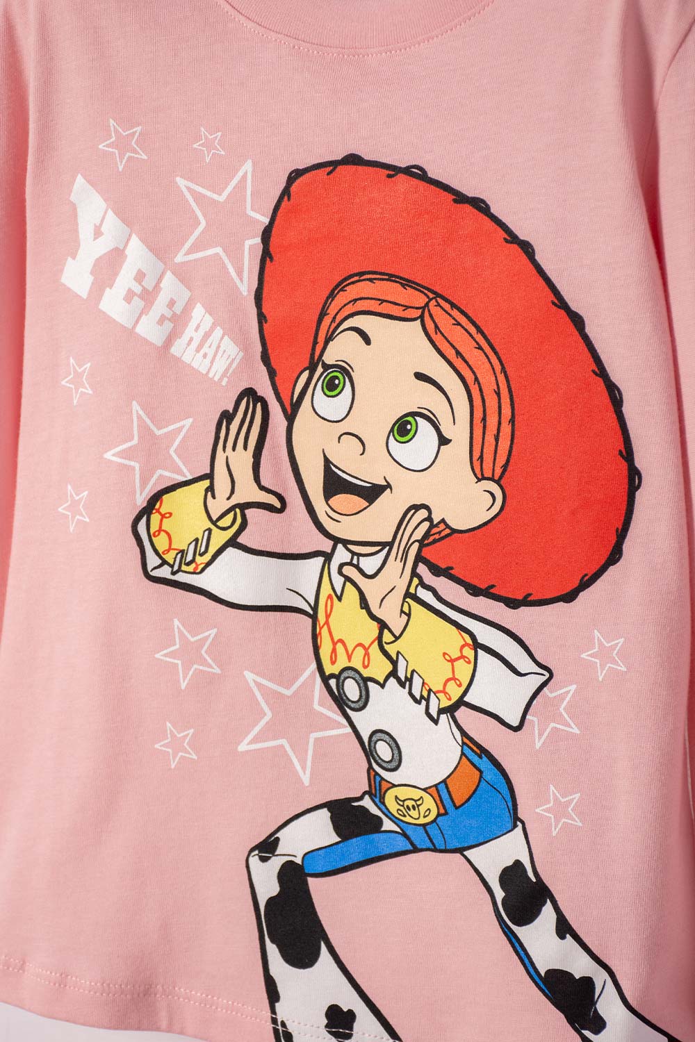 CAMISETA DE TOY STORY MANGA LARGA ROSADA PARA NIÑA 3T A 6T