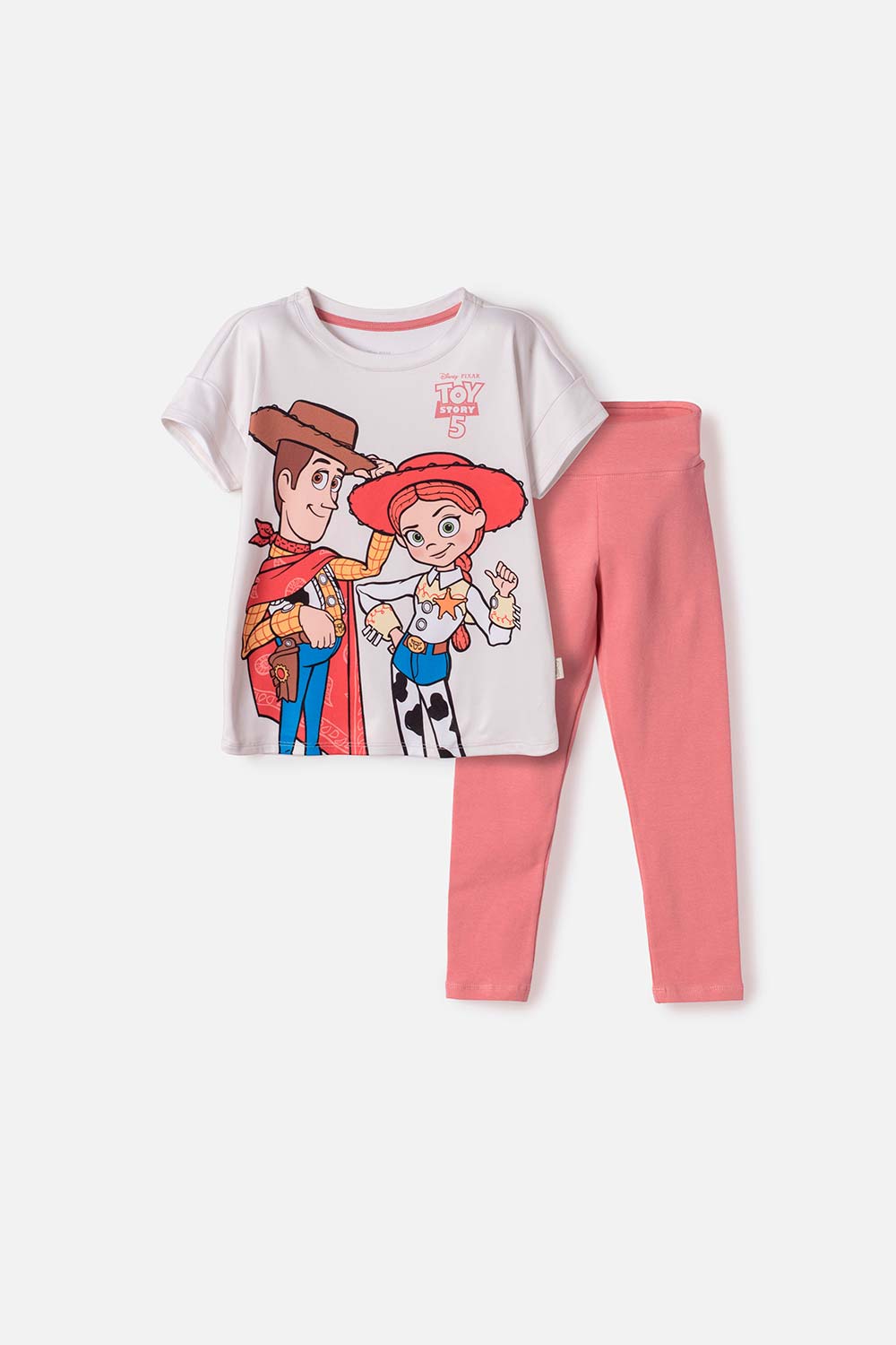 CONJUNTO DE TOY STORY CON LEGGINS LARGO MULTICOLOR PARA NIÑA 3T A 6T