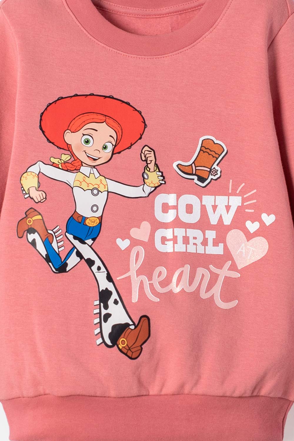 BUZO DE TOY STORY CERRADO PALO DE ROSA PARA NIÑA 3T A 6T