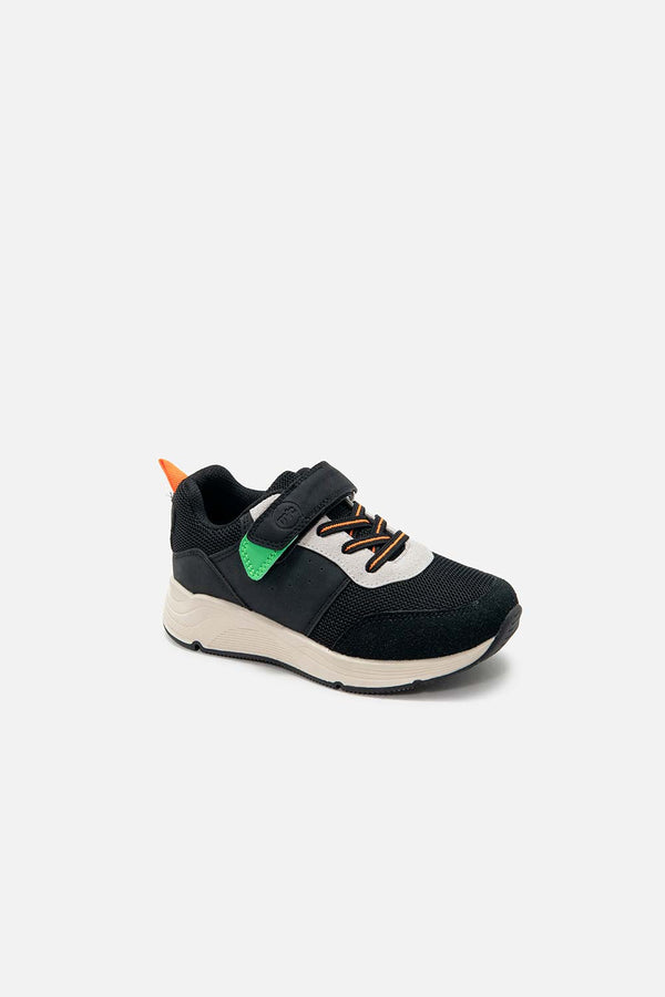 TENIS DE MIC NEGRO Y BLANCO PARA NIÑO