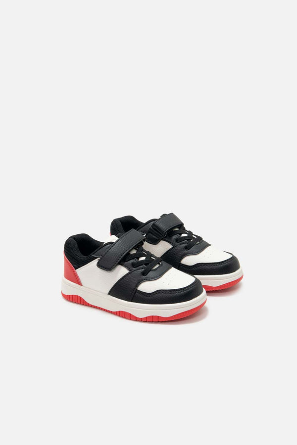 TENIS DE MIC BLANCO ROJO Y NEGRO PARA NIÑO