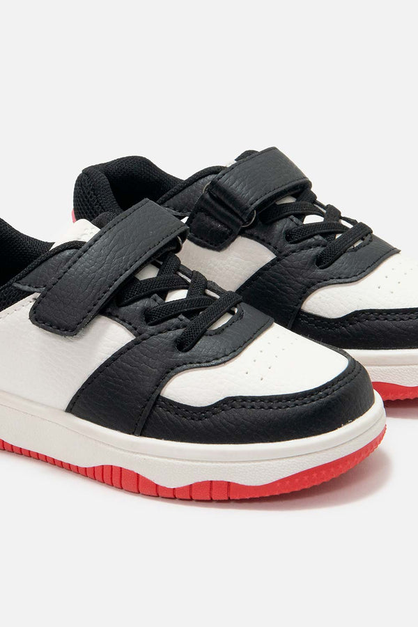 TENIS DE MIC BLANCO ROJO Y NEGRO PARA NIÑO