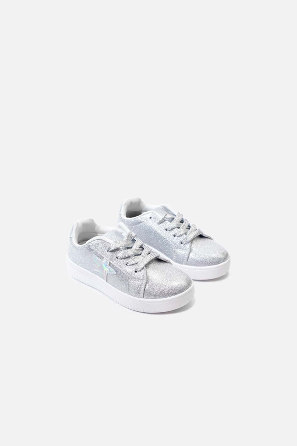 TENIS MIC DE ESTRELLA PLATEADOS PARA NIÑA