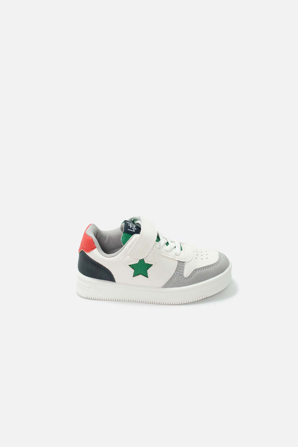 TENIS DE LITTLEMIC BLANCOS Y GRISES PARA NIÑO