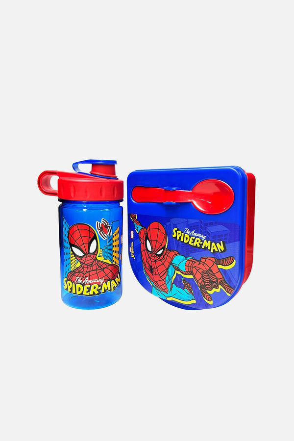 SET DE PORTA Y BOTELLA DE SPIDER-MAN MULTICOLOR PARA NIÑO