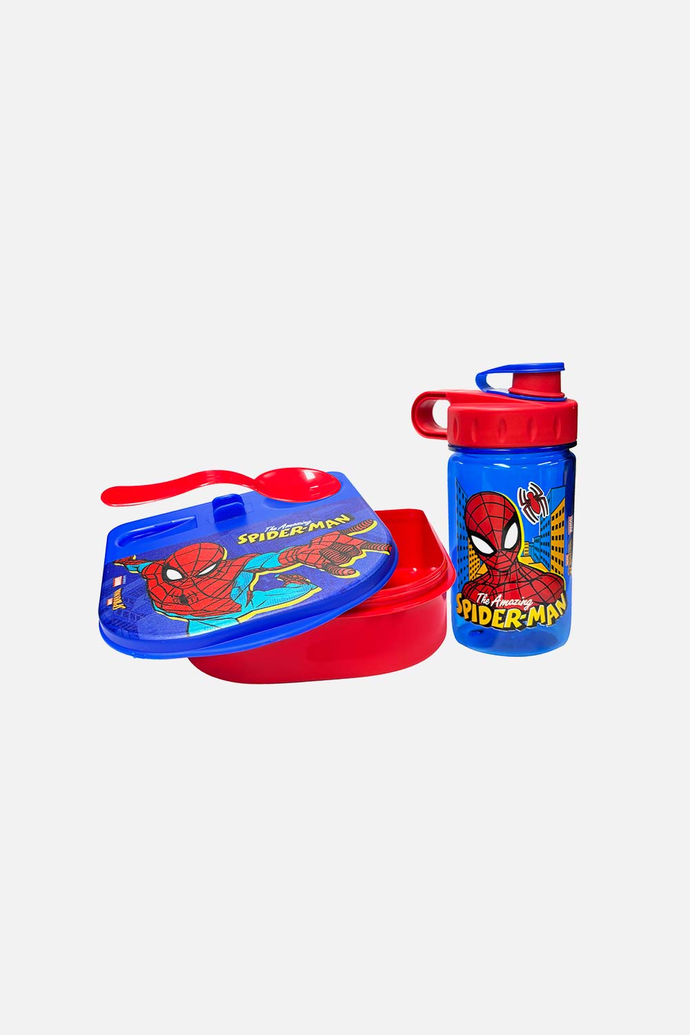 SET DE PORTA Y BOTELLA DE SPIDER-MAN MULTICOLOR PARA NIÑO