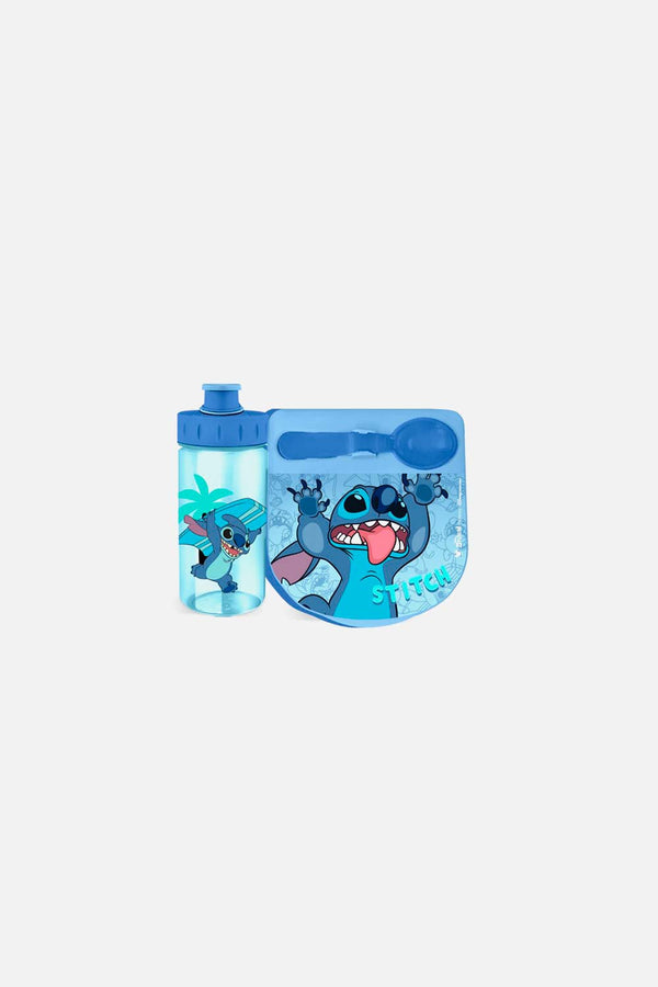 SET DE PORTA, CUBIERTO Y BOTELLA STITCH PARA NIÑA