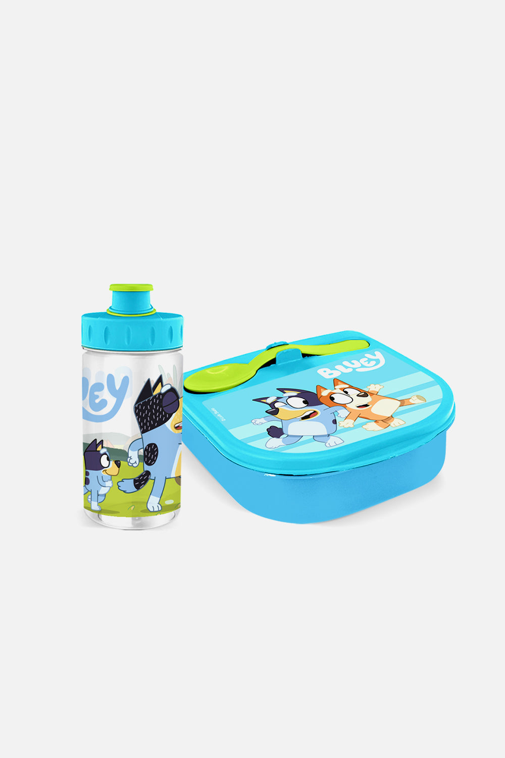 SET DE PORTA, CUBIERTO Y BOTELLA  DE BLUEY MULTICOLOR