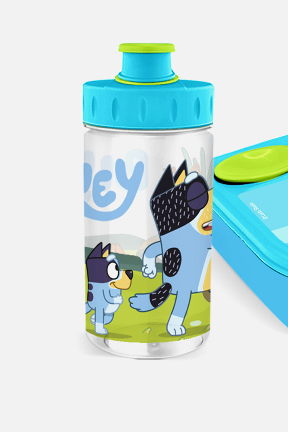 SET DE PORTA, CUBIERTO Y BOTELLA  DE BLUEY MULTICOLOR