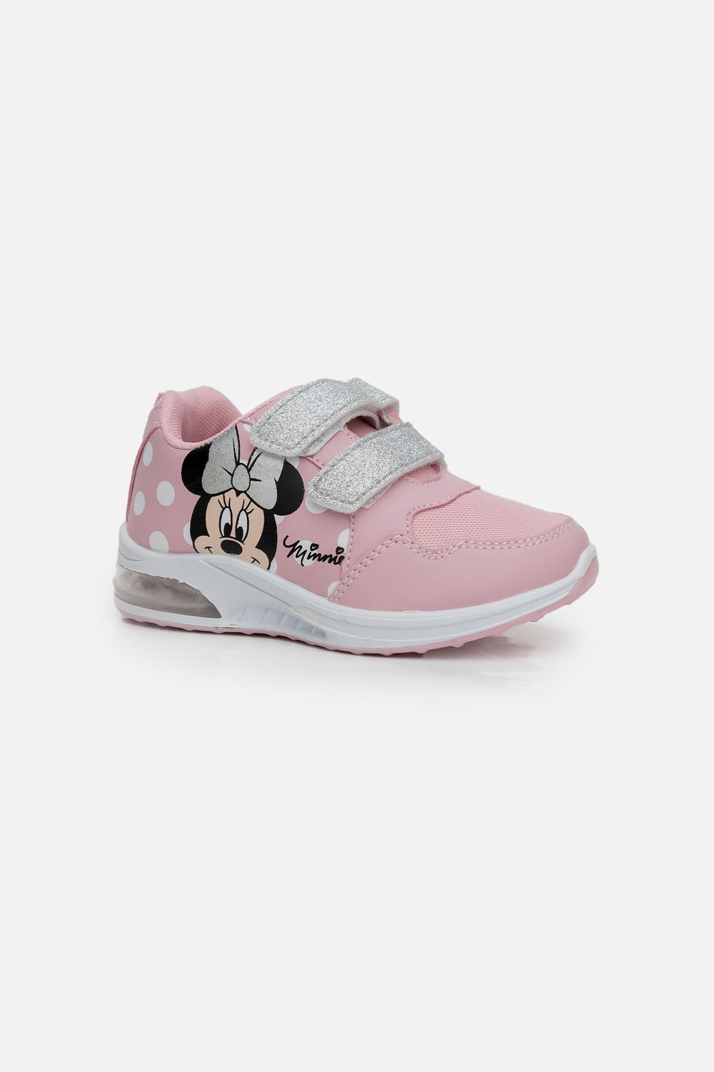 TENIS DE MINNIE MOUSE CON LUCES ROSADOS PARA NIÑA