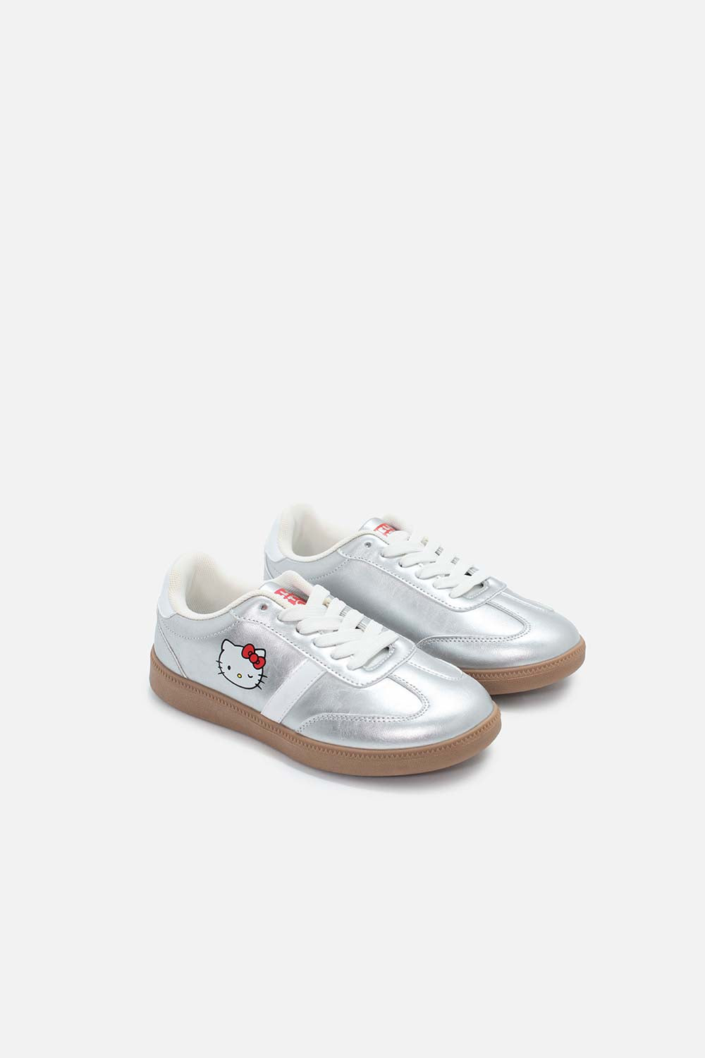 TENIS DE HELLO KITTY PLATEADOS PARA NIÑA