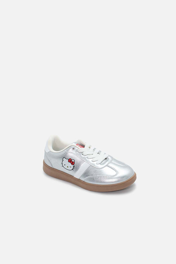 TENIS DE HELLO KITTY PLATEADOS PARA NIÑA
