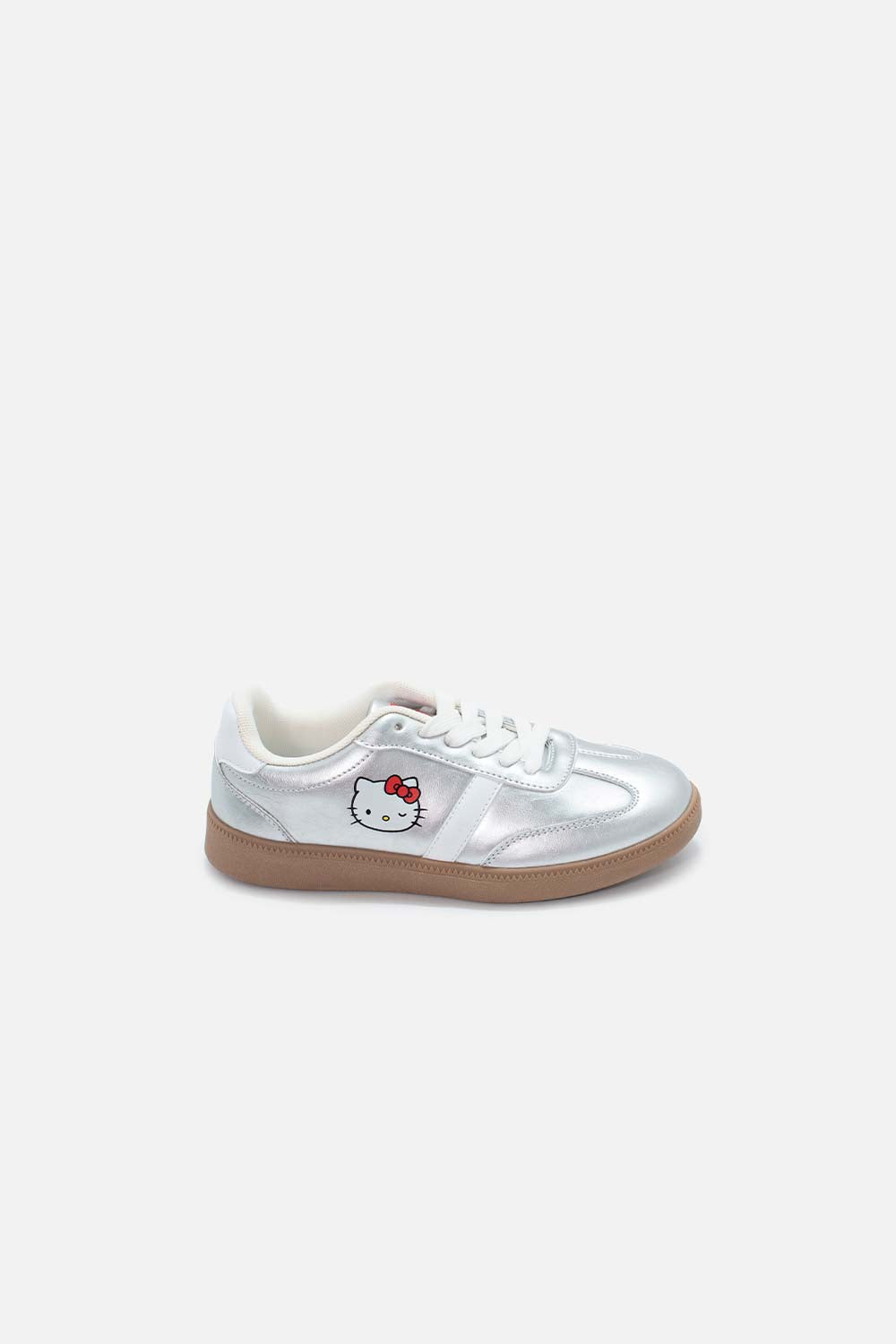 TENIS DE HELLO KITTY PLATEADOS PARA NIÑA
