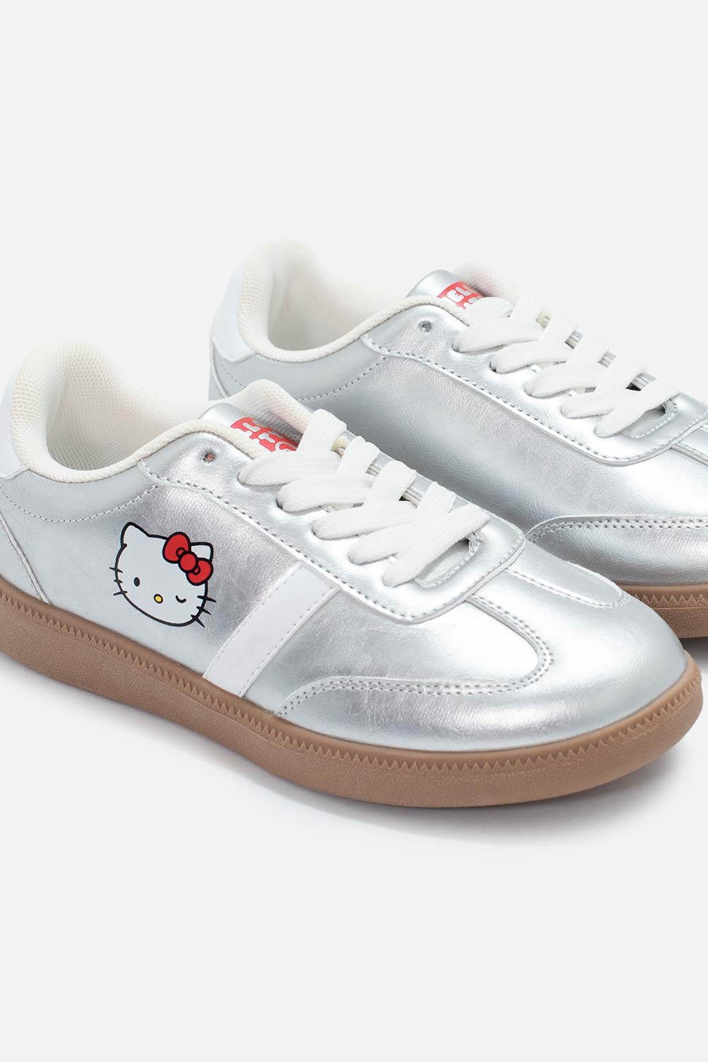 TENIS DE HELLO KITTY PLATEADOS PARA NIÑA