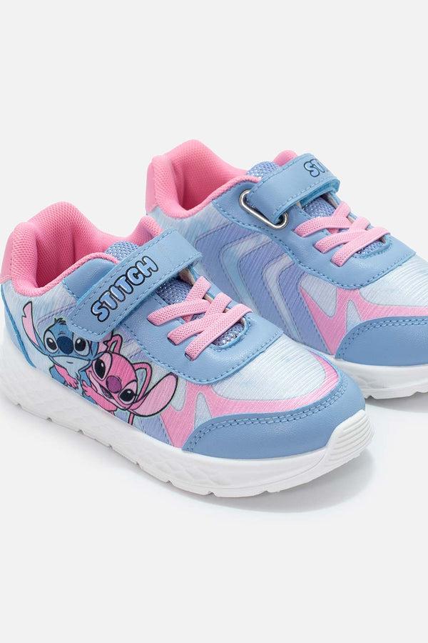 TENIS DE STITCH AZUL Y ROSADO PARA NIÑA