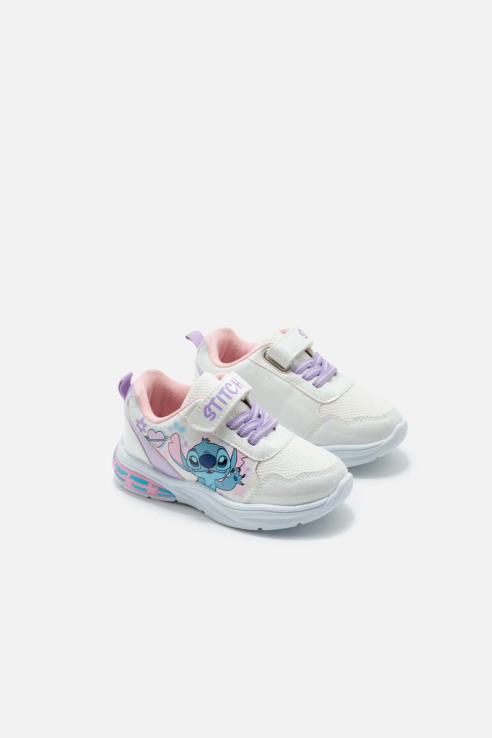 TENIS CON LUCES DE STITCH MULTICOLOR PARA NIÑA