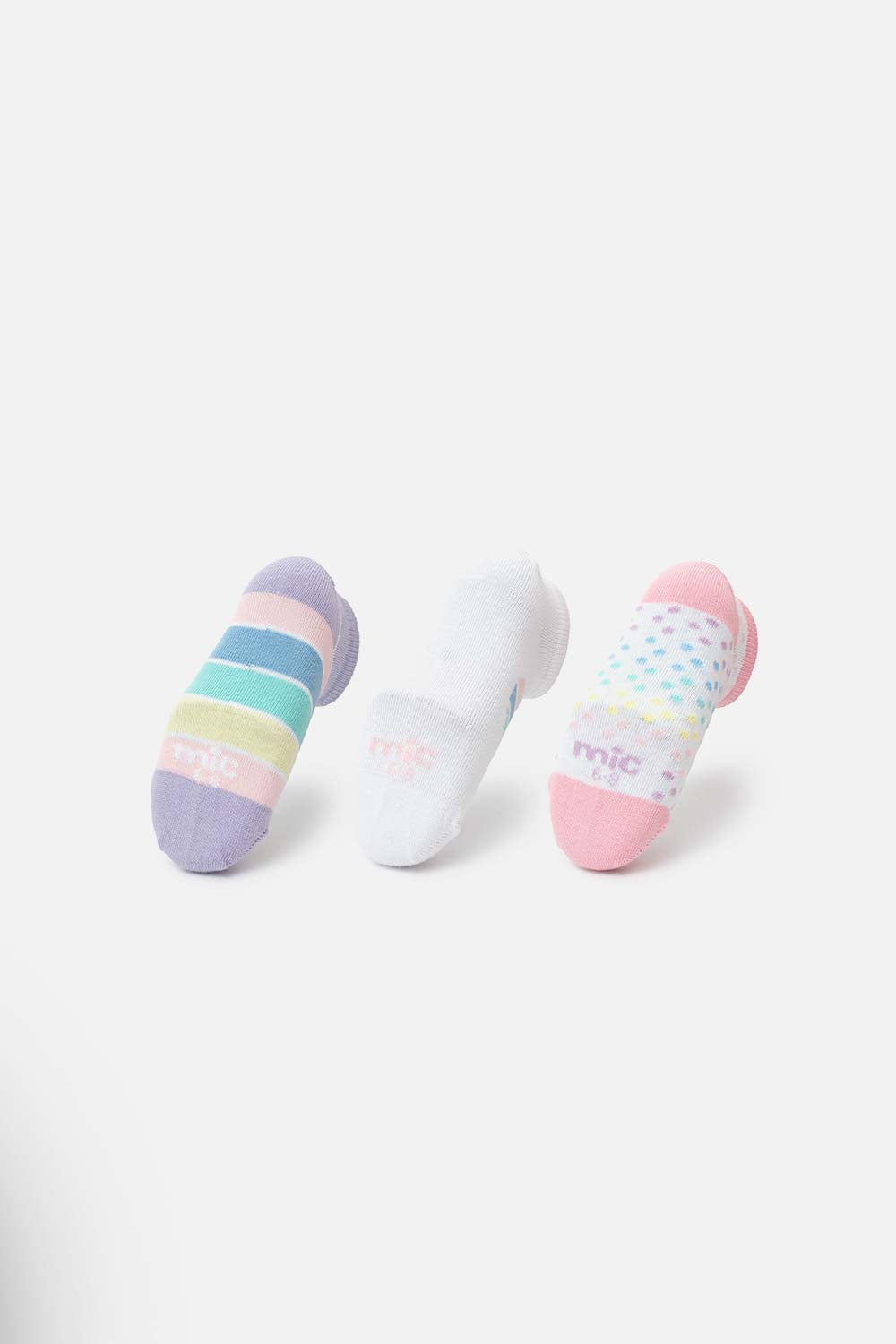MEDIAS X3 DE MIC MULTICOLOR PARA NIÑA