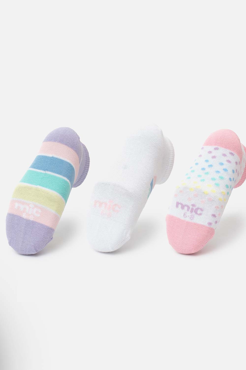 MEDIAS X3 DE MIC MULTICOLOR PARA NIÑA