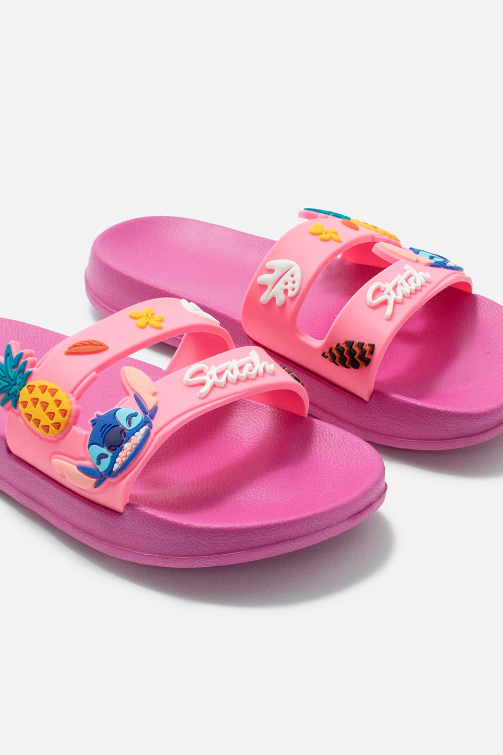 SANDALIAS DE STITCH ROSADAS PARA NIÑA