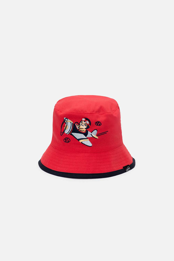 GORRO DE LITTLEMIC DOBLE FAZ ROJO Y AZUL PARA NIÑO 2T A 6T