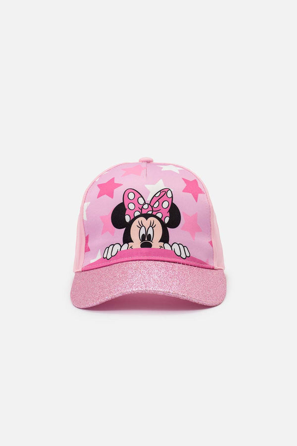 GORRA DE MINNIE MOUSE ROSADA PARA NIÑA