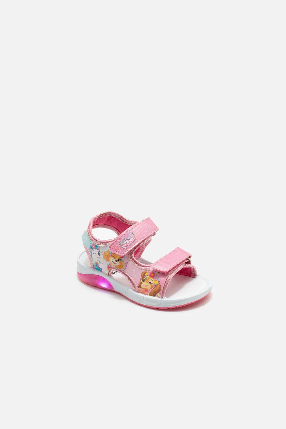 SANDALIA CON LUCES DE PAW PATROL ROSADAS PARA NIÑA