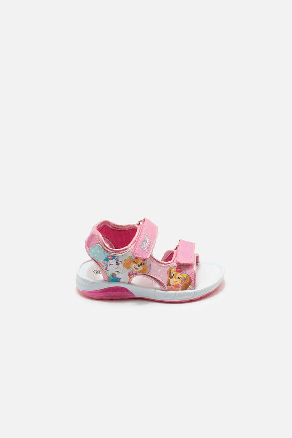 SANDALIA CON LUCES DE PAW PATROL ROSADAS PARA NIÑA