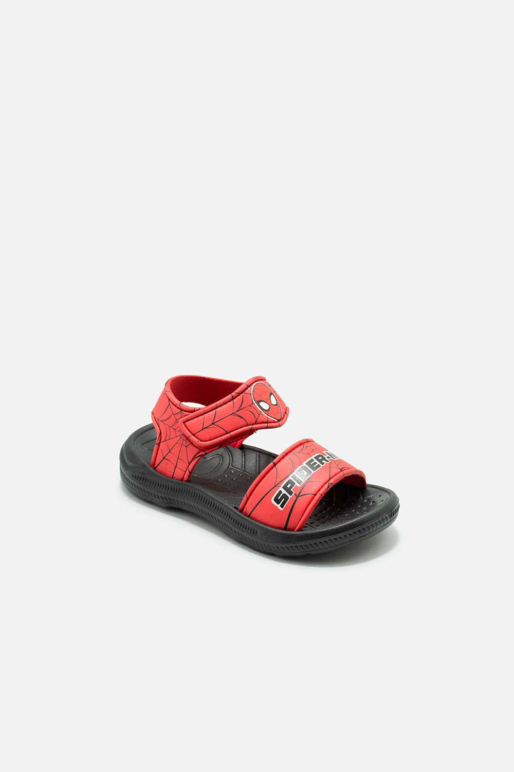 SANDALIA DE SPIDER-MAN ROJO Y NEGRO PARA NIÑO